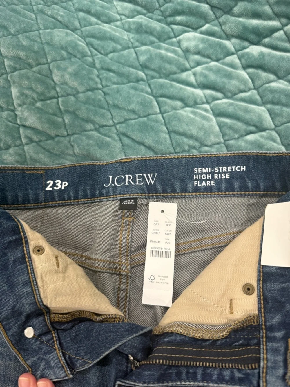 Women's High-Rise Flare Jeans in Mid (Kate) Blue - Semi Stretch - Picture 5 of 9